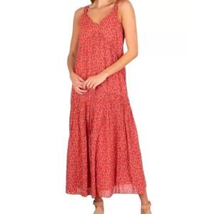 Joie Bondi Tiered Dress Womens Size XXL Sleeveless Maxi Cotton Boho Bohemian